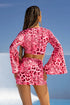 Luli Fama Wild Thing Bell Sleeve Scrunched Crop Top